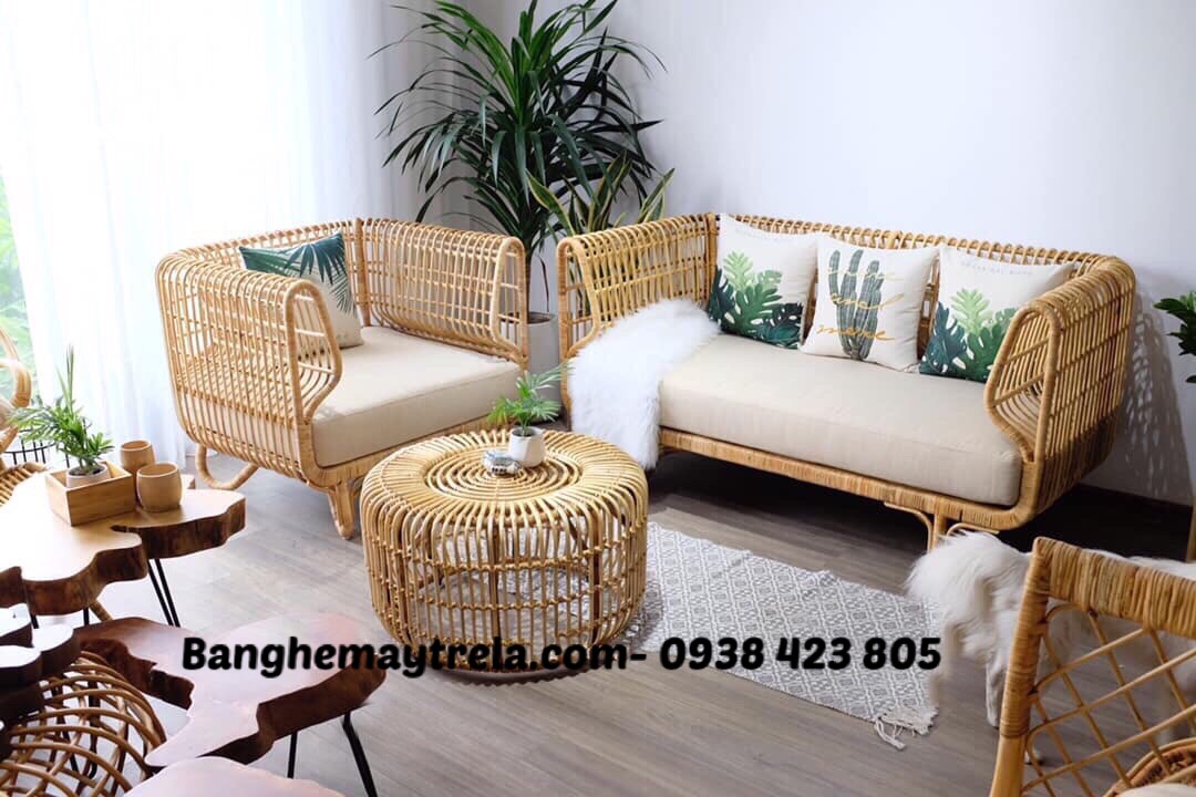 Sofa mây nữ hoàng hiện đại phòng khách